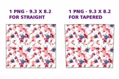 Pink and Blue Floral Tumbler Sublimation 20oz Product Image 2
