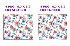 Pink and Blue Floral Tumbler Sublimation 20oz Product Image 2