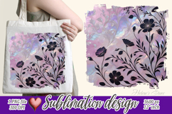 Purple floral pattern | Cute summer sublimation design png Product Image 1