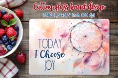 Inspiring quote kitchen glass cutting board sublimation png Product Image 1