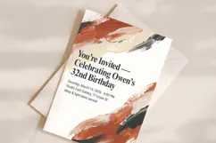 Abstract Birthday Invitation Template Editable, Canva Product Image 2