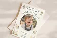 Printable Barn Birthday Invitation Canva Template Product Image 2