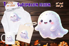 Cute Halloween clipart | Kawaii shirt sublimation designs Product Image 1