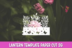 Lilly Flowers Lantern SVG I Floral paper cut SVG Product Image 3