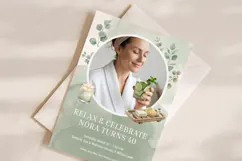 Spa Birthday Invitation Canva Template Product Image 2