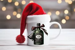 Christmas gin bottle clipart sublimation PNG| Cute clipart Product Image 3