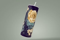 MAMA Tumbler, Yellow Floral Skinny Tumbler, 20 oz Design Product Image 2