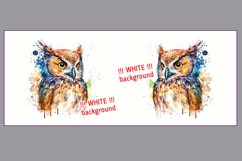 Watercolor Owl Mug Wrap Sublimation Product Image 2