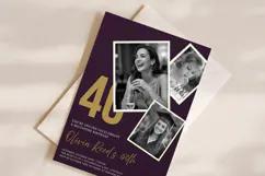 Photo Collage Birthday Invitation Canva Template Product Image 2