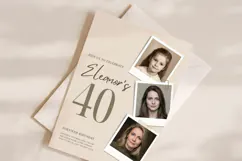 Photo Timeline Birthday Invitation Canva Template Product Image 2