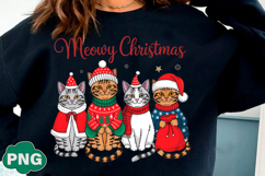 Christmas Cats Meowy Christmas Png Product Image 2