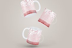 Valentine&#039;s day Mug Wrap, Heart Glitter Design, 11 &amp; 15 Oz Product Image 2