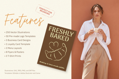 Whimsical Cafe &amp; Bakery Branding Kit | Canva &amp; Illustrator Product Image 2