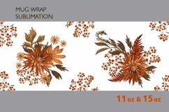 Watercolor Autumn Flower Mug Sublimation Product Image 2