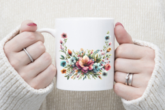 Cute floral sublimation design png |Tropical flowers clipart Product Image 3