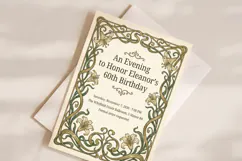Art Nouveau Birthday Invitation Template, Canva Product Image 2