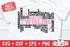 Baton Twirl SVG | Baton Twirling Word Art | Shirt Design Product Image 1