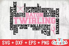 Baton Twirl SVG | Baton Twirling Word Art | Shirt Design Product Image 2