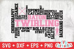 Baton Twirl SVG | Baton Twirling Word Art | Shirt Design Product Image 3