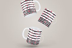 Valentine's day Mug Wrap, Heart Glitter Design, 11 &amp; 15 Oz Product Image 2