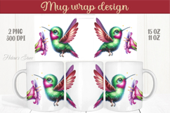 Hummingbird mug wraps sublimation designs png |Humming bird Product Image 1