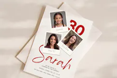Photo Collage Birthday Invitation Template, Editable Canva Product Image 2