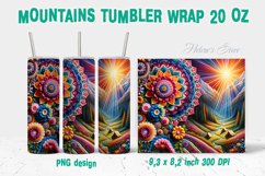 Mountains tumbler sublimation wrap 20 oz PNG Design BUNDLE Product Image 23