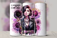 Girl with Tattoo, Sarcastic Quote, 20 oz Skinny Tumbler Wrap Product Image 1