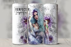 Sunflower Girl Postive Affirmations, 20 oz Skinny Tumbler Product Image 1