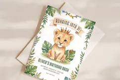 Lion King Birthday Invitation Template, Jungle Cub Party Product Image 2