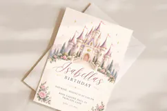 Princess Castle Birthday Invitation Template, Editable Canva Product Image 2