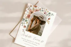 Floral Photo Birthday Invitation Canva Template Product Image 2