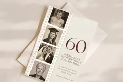 60th Birthday Invitation Template, Photo Filmstrip Milestone Product Image 2