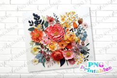 3D Floral 20 oz Skinny Tumbler Wrap Product Image 2