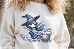 Cute Halloween Witch clip art png| Funny girl shirt designs Product Image 3