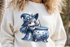 Cute Halloween Witch clip art png| Funny girl shirt designs Product Image 4