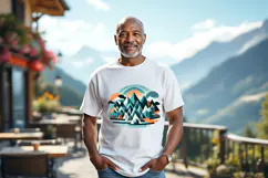 African american man white t-shirt mockup JPG and PSD Product Image 2
