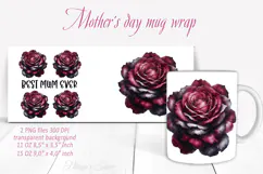 Mothers day Mug wrap sublimation| I love you mum mugs design Product Image 3