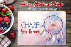 Boho dreamcatcher kitchen glass cutting board sublimation Product Image 3