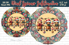 Christmas gingerbread Wind Spinner wrap sublimation designs Product Image 5