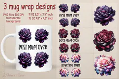 Mothers day Mug wrap sublimation| I love you mum mugs design Product Image 1