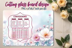 Spring flowers cutting board sublimation |Kitchen conversion Product Image 2