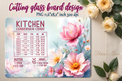 Spring flowers cutting board sublimation |Kitchen conversion Product Image 3