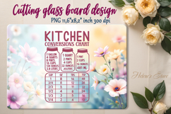 Spring flowers cutting board sublimation |Kitchen conversion Product Image 4