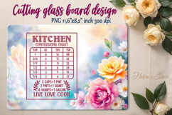 Spring flowers cutting board sublimation |Kitchen conversion Product Image 5