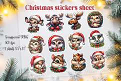 Christmas animals printables stickers bundle | Funny animals Product Image 4