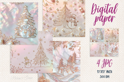 Christmas magic digital papers BUNDLE|Pink Scrap booking jpg Product Image 4