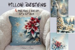 Retro Christmas print designs | Christmas Pillow sublimation Product Image 1