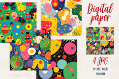 Christmas colorful abstract digital papers|Scrap booking jpg Product Image 1