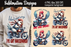 Funny Sarcastic quotes Retro biker rooster PNG Sublimation Product Image 1
